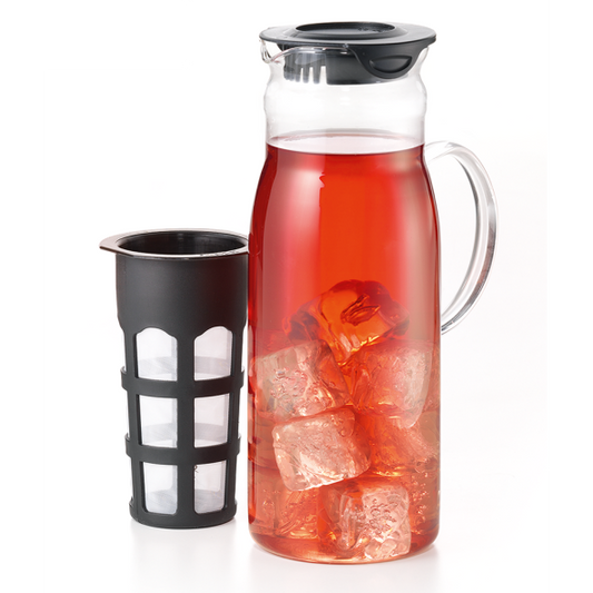 Iced Tea Glass Pot with Strainer